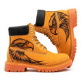 Men's Handcrafted Pyrography Leather Ankle Boots | Genuine Cowhide | PyroLeather Co Hand‑Pyrography Genuine Leather Work Boots