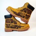 Men's Handcrafted Pyrography Leather Work Boots | Genuine Cowhide | PyroLeather Co Hand‑Pyrography Genuine Leather Work Boots
